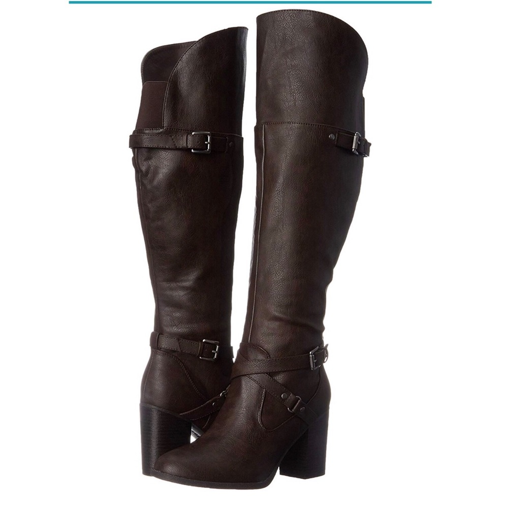 Indigo Rd. Brown over the knees boots!